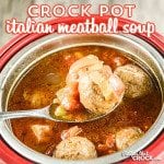Meatballs aren't just for subs and appetizers anymore! This Crock Pot Italian Meatball Soup is super easy to make and has everyone asking for more!