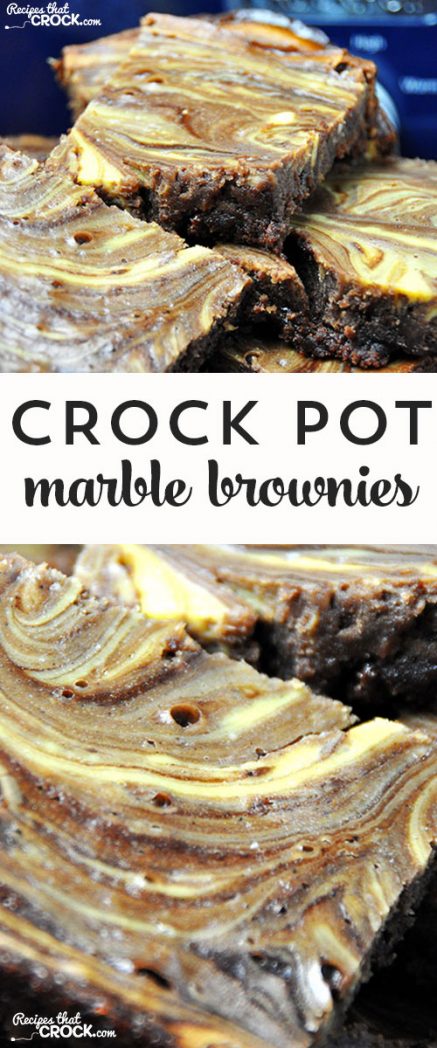 These ah-mazing Crock Pot Marble Browines are so good, you'll never use the box mix again...or make them in your oven!