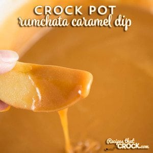 This Crock Pot Rumchata Caramel Dip is incredible! So easy to make and such a fantastic dessert recipe!