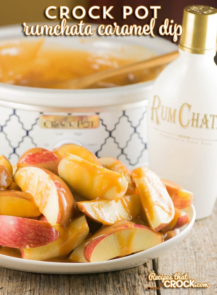 This Crock Pot Rumchata Caramel Dip is incredible! So easy to make and such a fantastic dessert recipe!