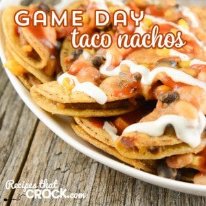 Check out these Crock Pot Game Day Tacos! They are so easy to make and are such a crowd pleaser!