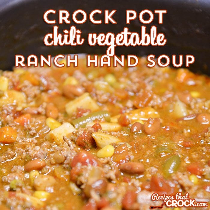 Crock Pot Chili Vegetable Ranch Hand Soup is the perfect hearty recipe to throw into your slow cooker for #HibernationSeason! #ad @conagrafoods @roteltomatoes