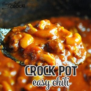 This Easy Crock Pot Chili is a delicious way to fill up and warm up on a cold day!