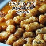 This Crock Pot Pizza Tater Tot Casserole is sure to be an instant family favorite!