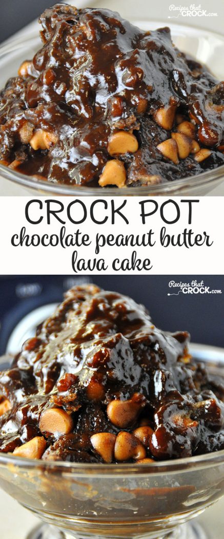 If you love chocolate and peanut butter, then this Crock Pot Chocolate Peanut Butter Lava Cake is going to be your ultimate dessert! 