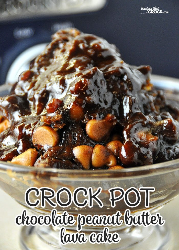 If you love chocolate and peanut butter, then this Crock Pot Chocolate Peanut Butter Lava Cake is going to be your ultimate dessert!