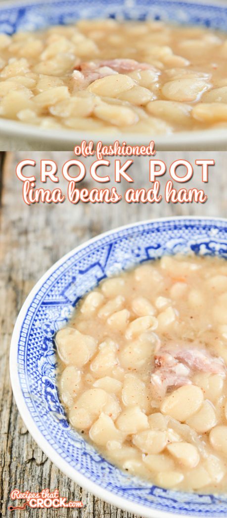 Old Fashioned Crock Pot Lima Beans and Ham is a delicious way to try lima beans if you haven't tried it before. The dish is a little similar to traditional slow cooker beans and ham, but definitely worth a try if you haven't had lima beans the old fashioned way before!
