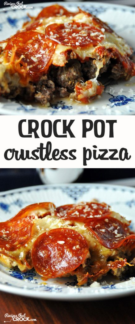 Crock Pot Crustless Pizza is one of our most popular recipes! It is delicious and simple to make! Make it with low carb sauce and it is great for low carb and keto diets.