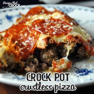 This Crock Pot Crustless Pizza is delicious and simple to make!