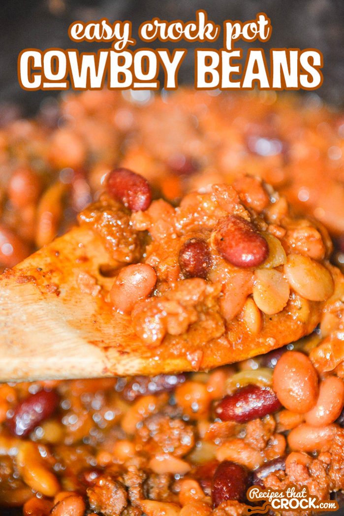 These Easy Crock Pot Cowboy Beans are fantastic as a flavorful side dish and perfect as a hearty bowl all on their own.