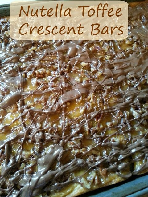 Nutella toffee crescent bars sgl