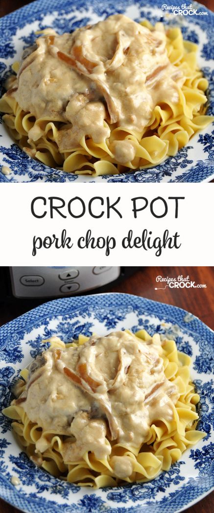 Do you love a good homestyle pork chop with an amazing gravy? Then you are going to love this Crock Pot Pork Chop Delight!