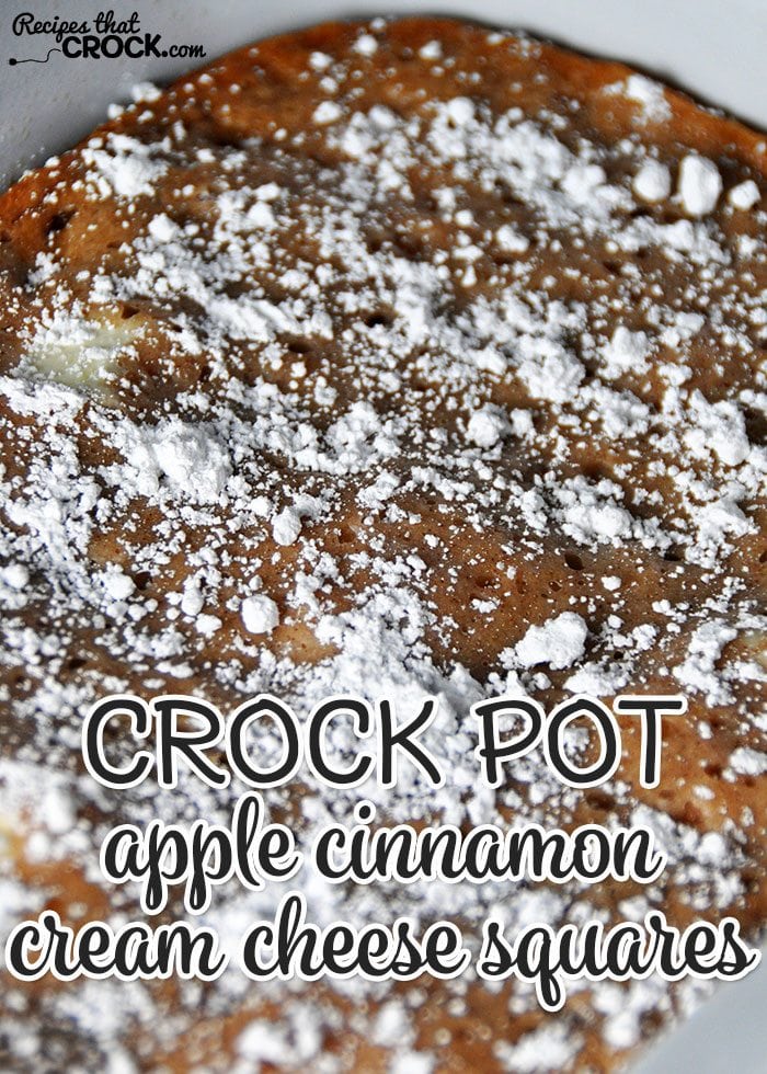 These Crock Pot Apple Cinnamon Cream Cheese Squares are super easy and deeelicious!