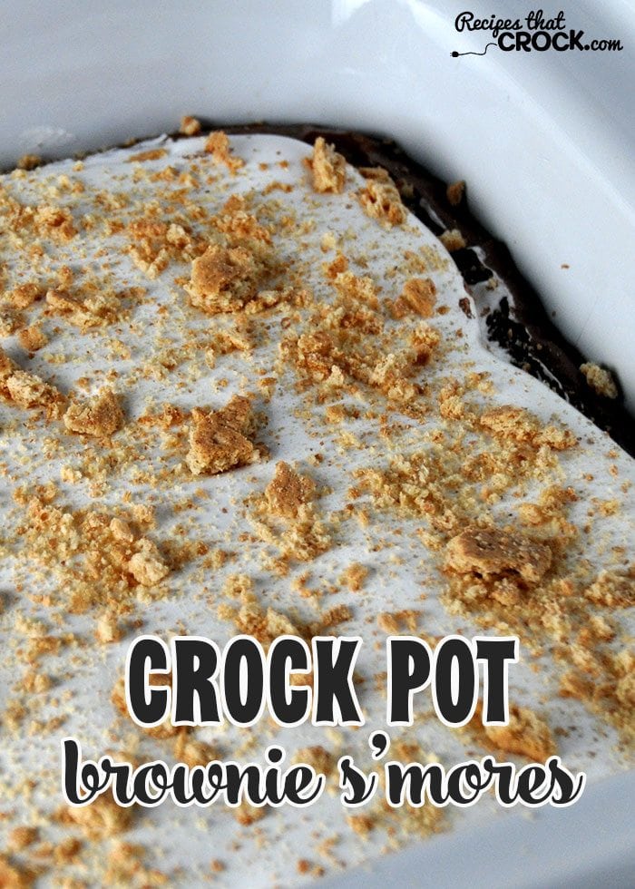 You don't have to wait for bonfires to have the yummy taste of s'mores with these Crock Pot Brownie S'mores!
