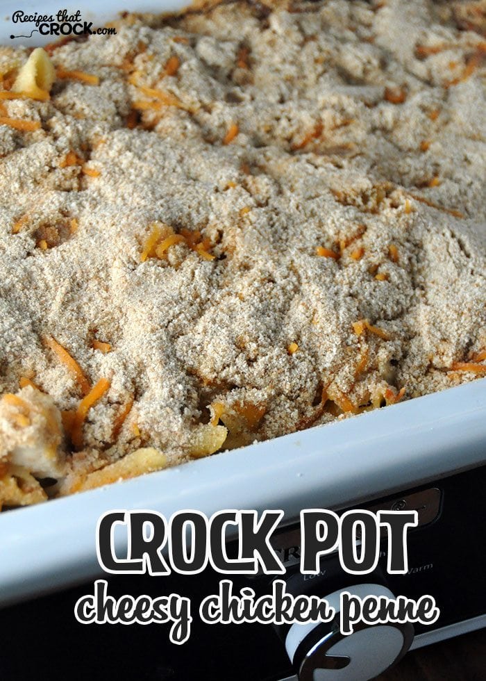 This Crock Pot Cheesy Chicken Penne is always a crowd pleaser!