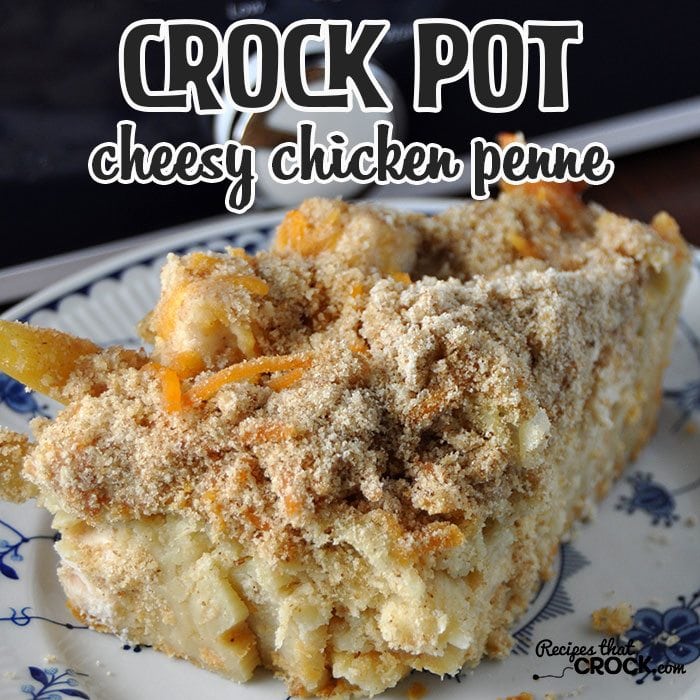 This Crock Pot Cheesy Chicken Penne is always a crowd pleaser!