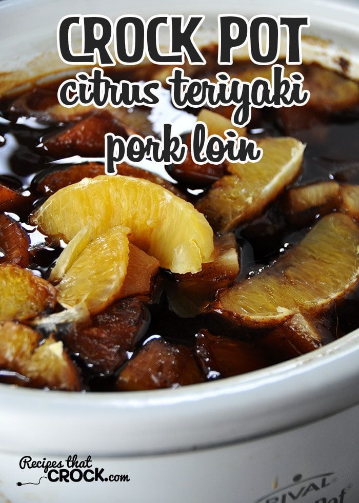 This Crock Pot Citrus Teriyaki Pork Loin is so easy to make and delicious!