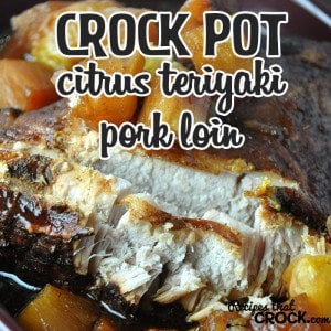 This Crock Pot Citrus Teriyaki Pork Loin is so easy to make and delicious!