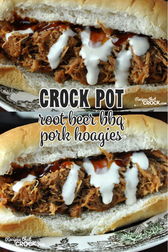 If you love a good pulled pork sandwich, then you don't want to miss these Crock Pot Root Beer BBQ Pork Hoagies!