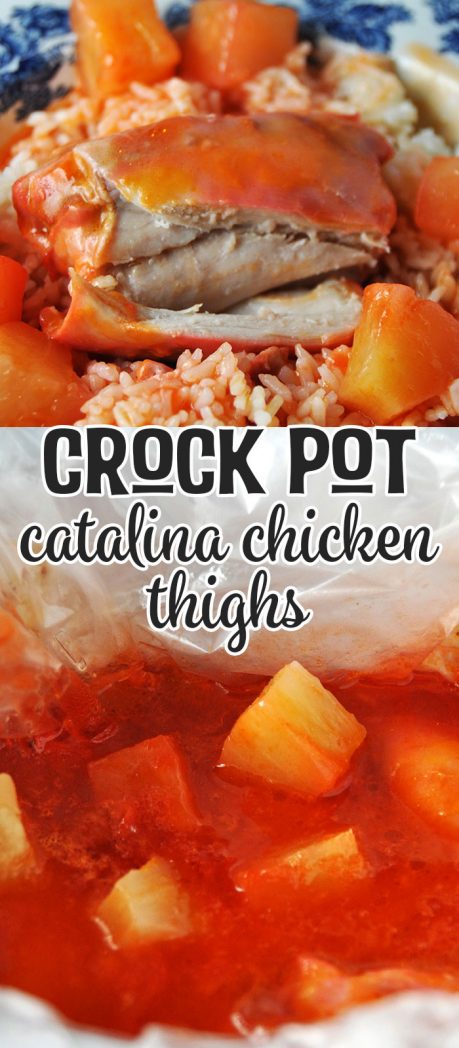 This Crock Pot Catalina Chicken Thighs recipe is perfect for when you are short on time!