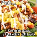 Our Crock Pot BBQ Chicken makes an incredible summer salad you will crave all year long!