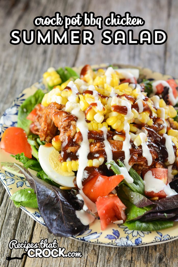 Our quick easy Crock Pot BBQ Chicken makes an incredible summer salad you will crave all year long!