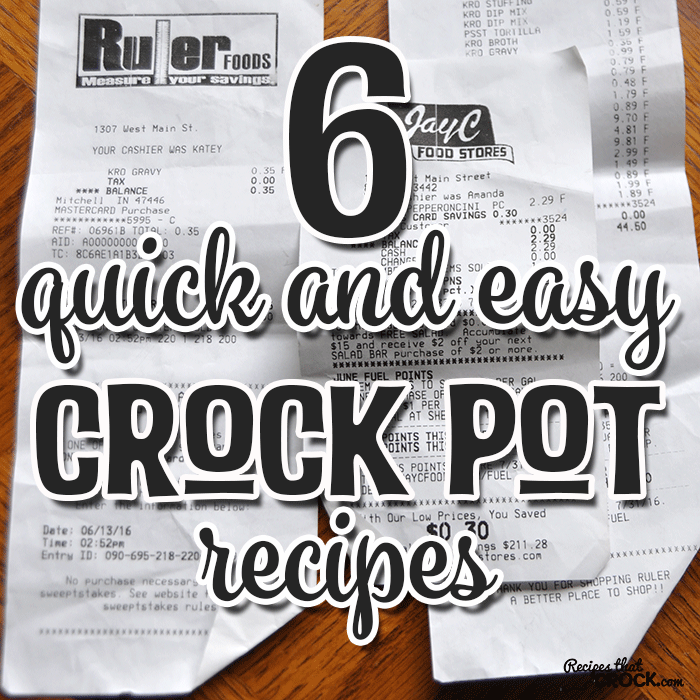 6 Quick and Easy Crock Pot Recipes