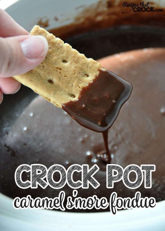 This Crock Pot Caramel S'More Fondue is a great treat that is easy to whip up!