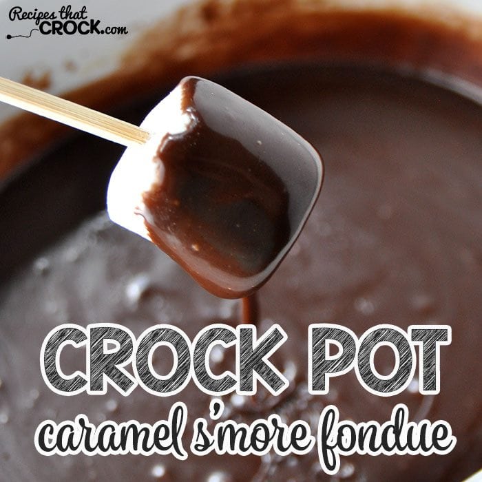 This Crock Pot Caramel S'More Fondue is a great treat that is easy to whip up!