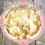 Crock Pot Cabbage Recipe: This super easy recipe tastes just like grandma used to make! Tender cabbage with the savory flavor of bacon and onions makes the perfect side dish for any family dinner.