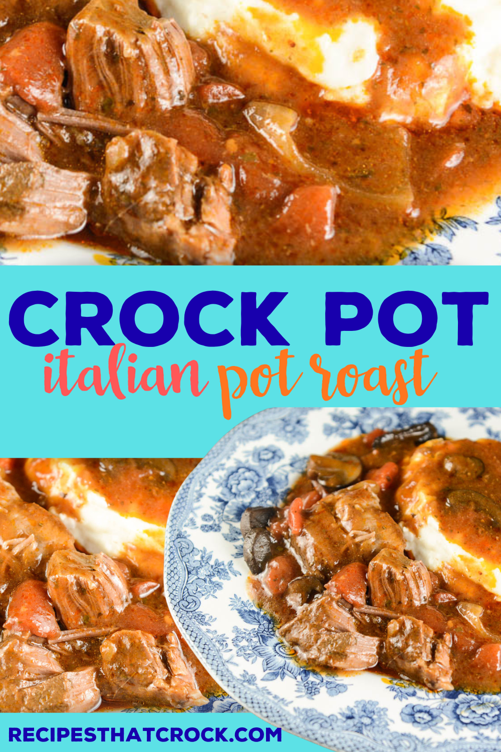 This Crock Pot Italian Pot Roast is a fantastic all day slow cooker recipe. It is simple to throw together in the morning and results in a tender fall apart roast with an incredible flavor!