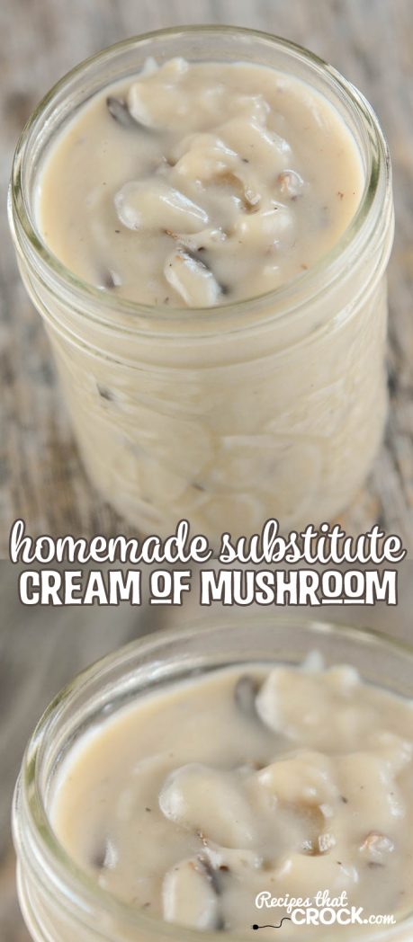 Homemade Substitute Cream of Mushroom Soup for recipes. Our flavorful alternative to canned cream soups in recipes.