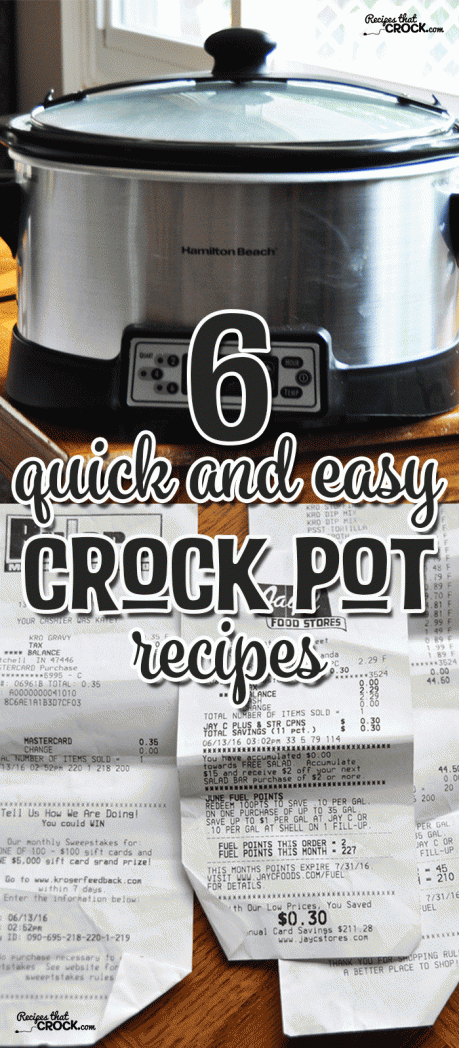 6 Quick and Easy Crock Pot Recipes