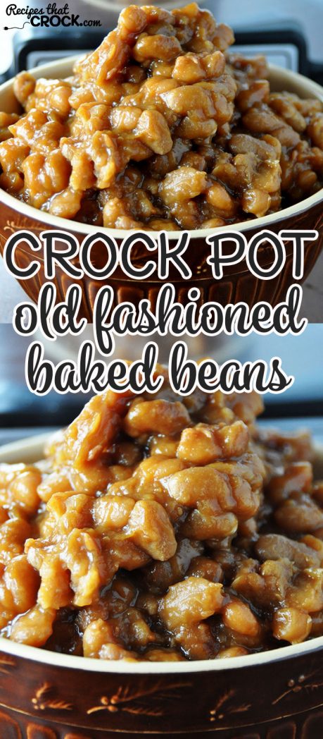 These Old Fashioned Crock Pot Baked Beans are a simple made-from-scratch recipe that is delicious!