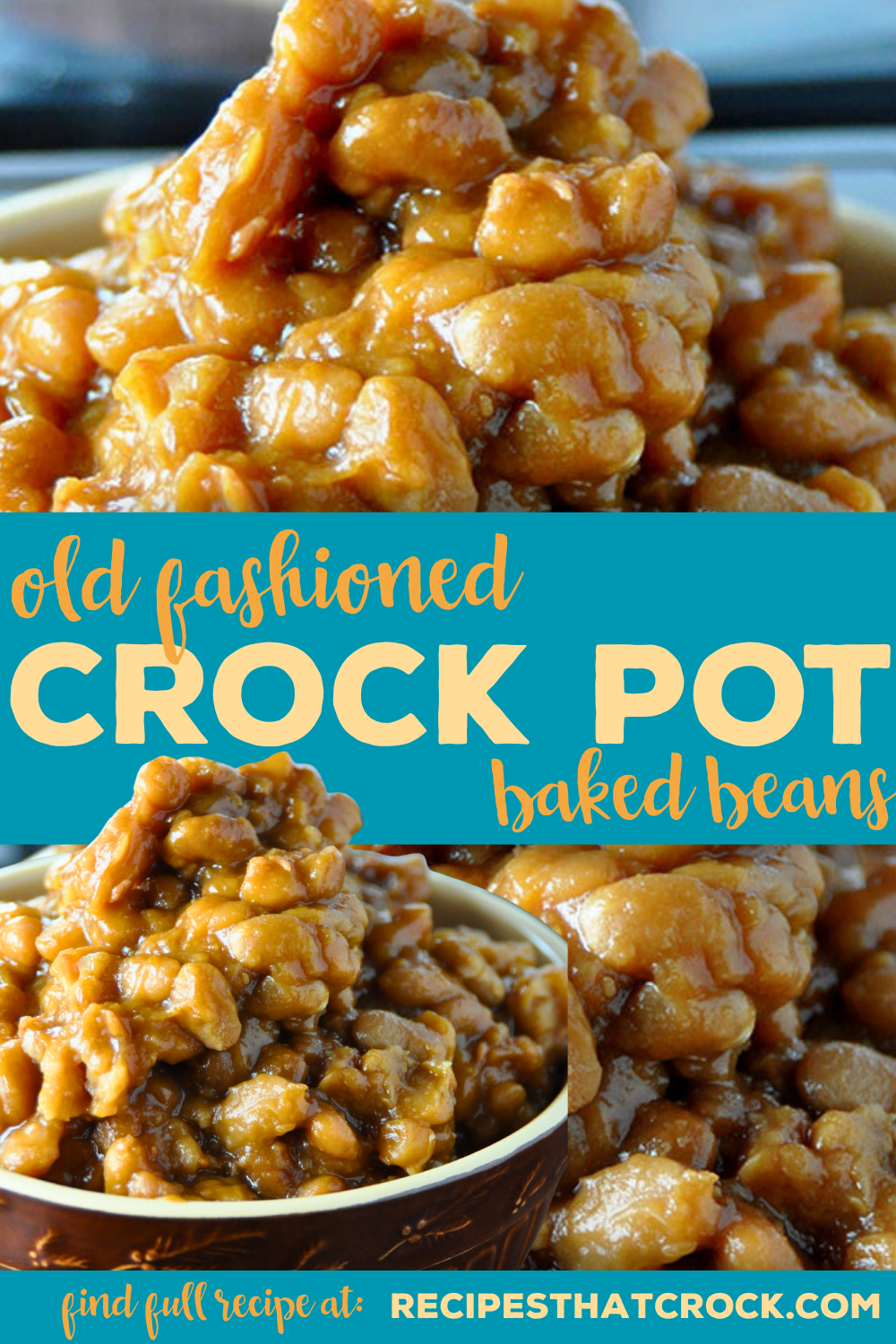 This Old Fashioned Crock Pot Baked Beans recipe turns dried beans into a classic side dish from scratch and it couldn't be easier. Take this dish to your next potluck and they will be asking you for the recipe!