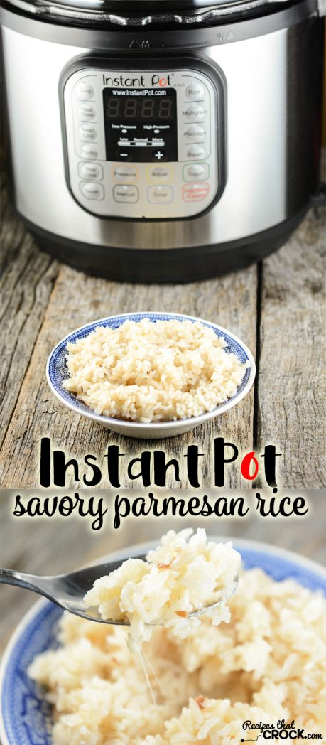 Electric Pressure Cooker Rice Recipe for Savory Parmesan Rice. This is one of our favorite Instant Pot recipes!