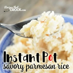Electric Pressure Cooker Recipe for Savory Parmesan Rice. This is one of our favorite Instant Pot recipes!