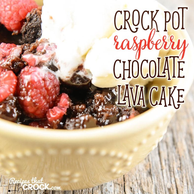 Crock Pot Raspberry Chocolate Lava Cake is the perfect slow cooker spoon cake. Deliciously rich chocolate cake infused with sweet raspberry "lava" is so good you won't believe how simple it is to make!