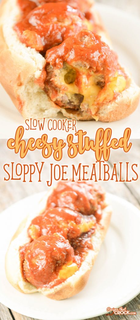 This Cheesy Stuffed Sloppy Joe Meatballs Recipe is one of my daughter's favorite recipes of all time. They are a delicious take on sloppy joes that kids of all ages love!