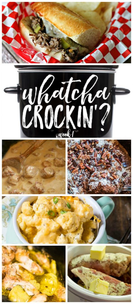 Crock Pot Recipes from Whatcha Crockin' Wednesday on RecipesThatCrock.com: This week includes Crock Pot Mississippi Chicken, Italian Beef Sandwiches, Crock Pot Ranch Pork Chops, Crock Pot Cauliflower and Cheese, Slow Cooker Swedish Meatballs AND Slow Cooker German Chocolate Spoon Cake