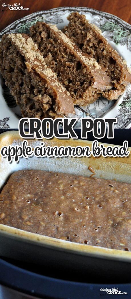 This Crock Pot Apple Cinnamon Bread is delicious and easy to make! Pros and novices alike will love this yummy bread!