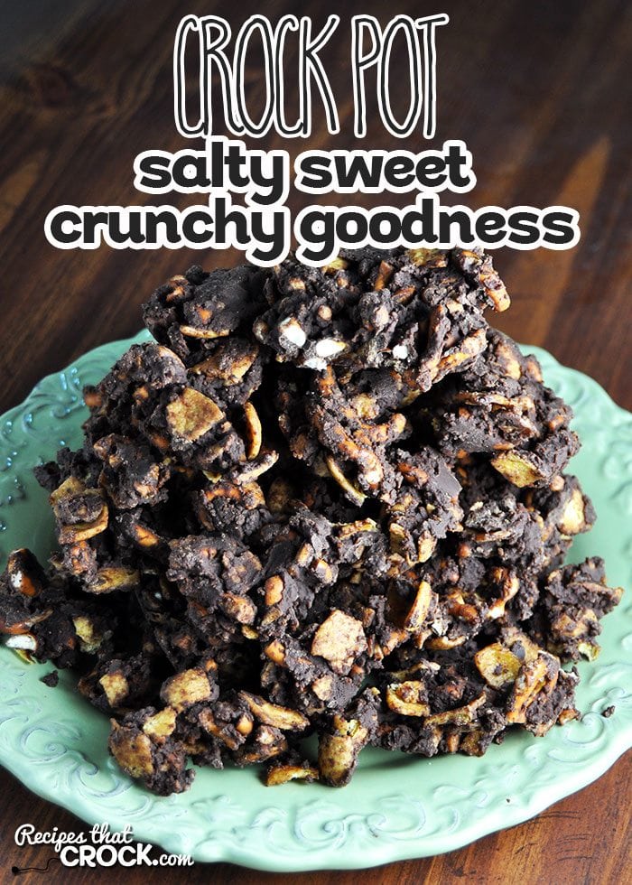 Crock Pot Salty Sweet Crunchy Goodness is going to cRock your world! Yum!