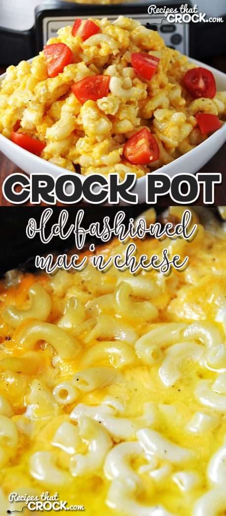 This Old Fashioned Crock Pot Mac 'n Cheese is incredibly easy to make and will have you reminiscing about the yummy mac 'n cheese your grandma used to make. via @recipescrock