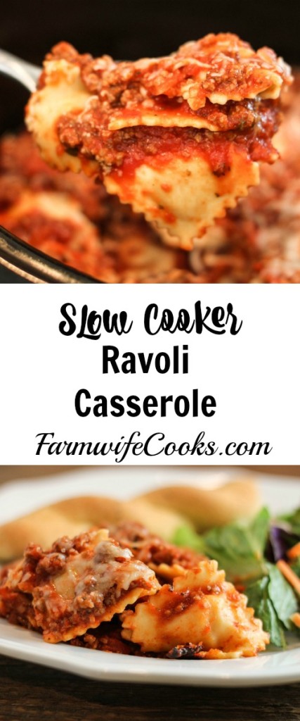 Slow Cooker Ravioli Casserole