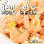 Slow Cooker Louisiana Style Shrimp is perfect for an appetizer or great for a main dish served over rice for a treat at family dinner.