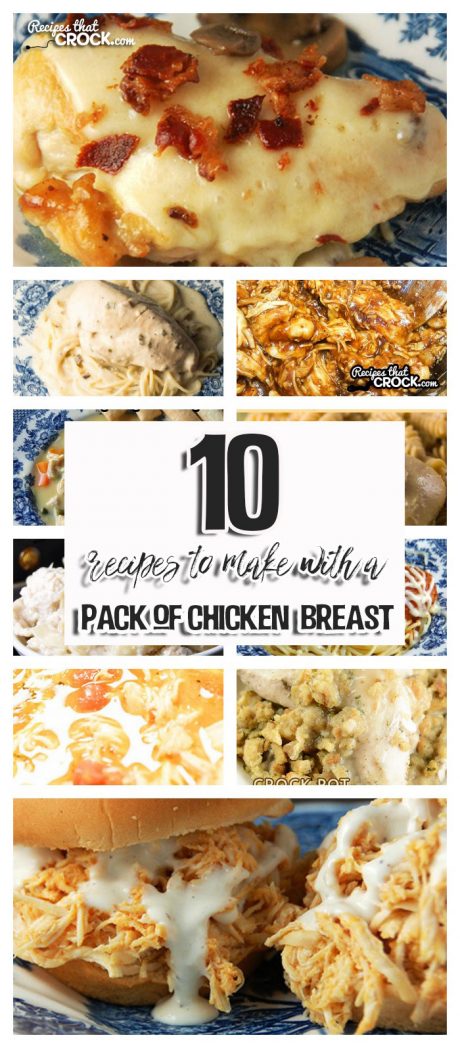 Do you love having variety in your recipes? Well, so do we! So we thought we would pull together 1o Recipes to Make with a Pack of Chicken Breasts just for you!
