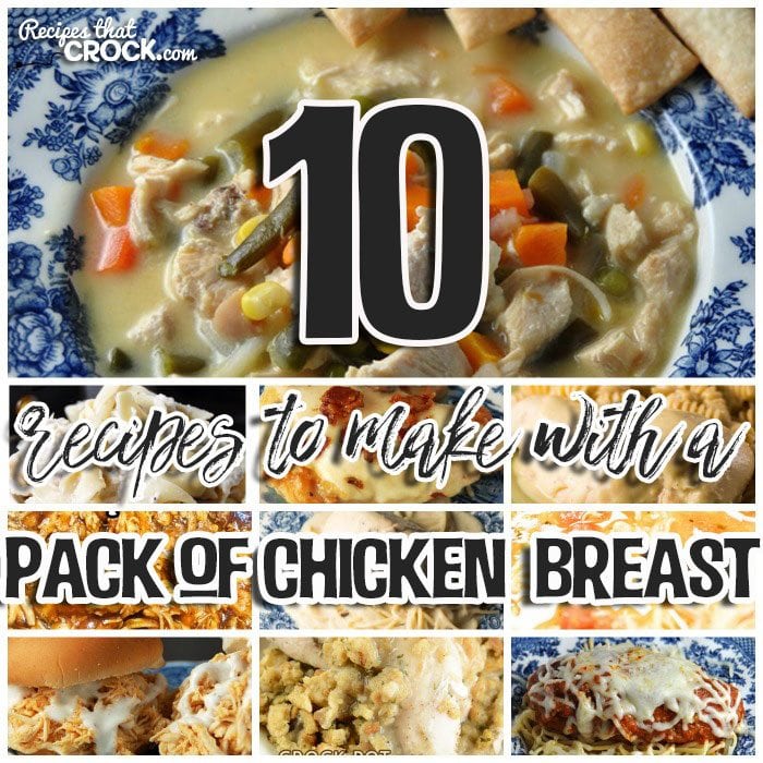 Do you love having variety in your recipes? Well, so do we! So we thought we would pull together 1o Recipes to Make with a Pack of Chicken Breasts just for you!