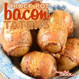 Crock Pot Bacon Wrapped Potatoes are a fantastic appetizer or side dish.