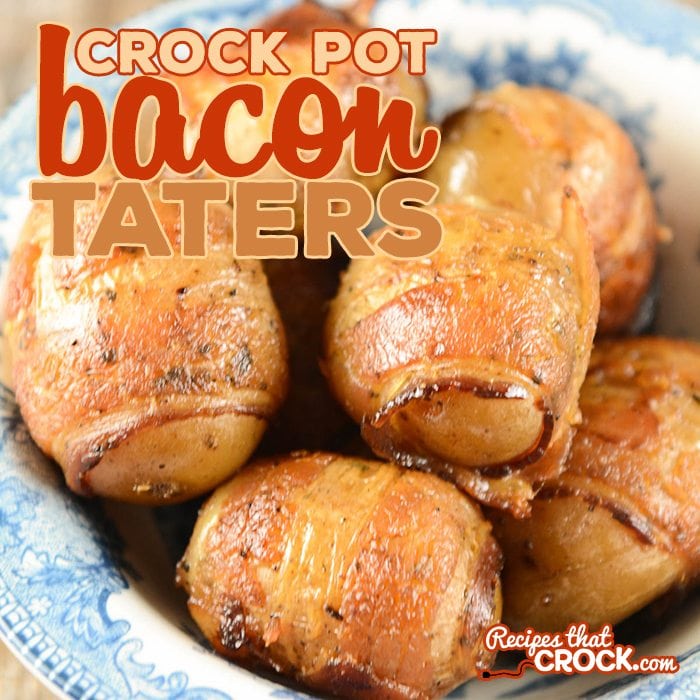 Crock Pot Bacon Taters are a fantastic appetizer or side dish. Serve them up for family dinner or make a double or triple batch for tailgating and potlucks.