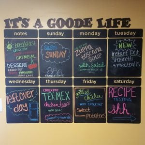 Crock Pot Meal Plan: Zuppa Toscana Soup, Homemade Balsamic Vinaigrette, Tex Mex Chicken Tacos with Homemade Guacamole, Crock Pot Sweet Potatoes and Grilled Chicken, Crock Pot Cherry Pineapple Dump Cake and Crock Pot Apple Cinnamon Oatmeal